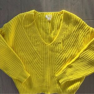 Maeve Sunny Yellow Knit Sweater NWT